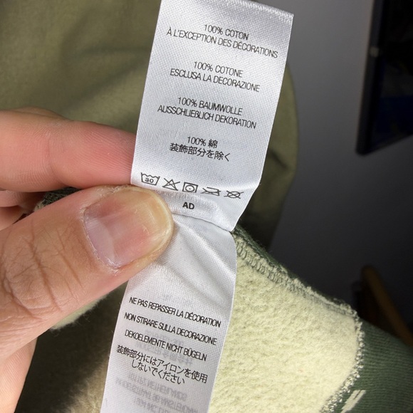 Supreme Olive and Beige Patterned Hoodie - Picture 7 of 10